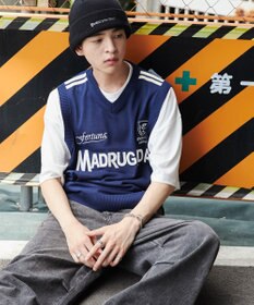 WEGO 【ユニセックス着用ITEM/2点セット】アンサンブルゲームロゴニットベスト