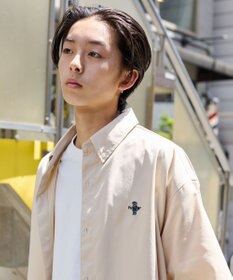 WEGO 【ユニセックス着用ITEM/MLサイズ展開】オックスフォードワンポイントシャツ（SS）