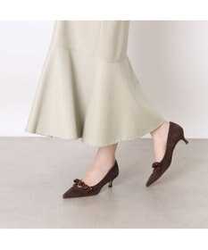 MODE ET JACOMO <MODE ET JACOMO>リボンストラップポインテッドトゥパンプス