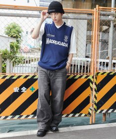 WEGO 【ユニセックス着用ITEM/2点セット】アンサンブルゲームロゴニットベスト