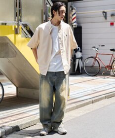 WEGO 【ユニセックス着用ITEM/MLサイズ展開】オックスフォードワンポイントシャツ（SS）