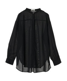 earth music&ecology シアーバンドカラーシャツ