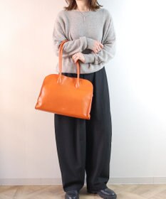 blancle シュリンクレザー ワイドボストン