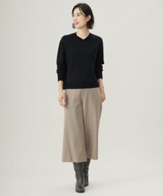 J.PRESS LADIES L 【WEB限定カラーあり・洗える】ツムギート flannel ワイド クロップド パンツ