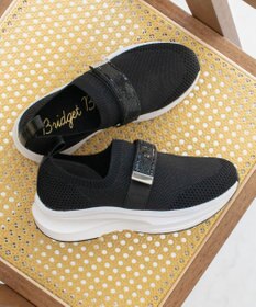 Bridget Birkin 【Bridget Birkin】ベルトストーンニットスニーカー