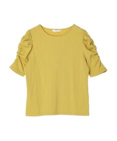 Green Parks リブ肩デザイン５分袖プルオーバー