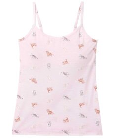 une nana cool 猫プリント カップ付きキャミソール