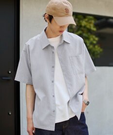 WEGO クロップドSSサッカーストライプシャツ
