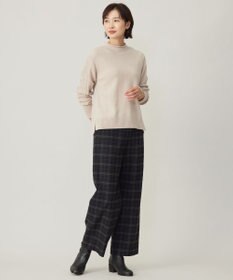 J.PRESS LADIES 【洗える】チェルビックチェック セミワイド パンツ