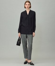 ICB L 【接触冷感・洗える】Cu/Peソフトツイル デザインブラウス