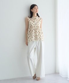 YECCA VECCA シアージャガードペプラムブラウス