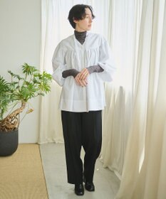 #Newans 【アイロンいらず】バストカットギャザーブラウス