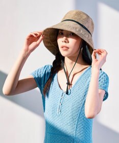 MOONBAT 【遮光100％/遮熱/UV/UPF50+/コンパクト】ネックガード付きハット 帽子 無地 サイズ調整可能 手洗い可能