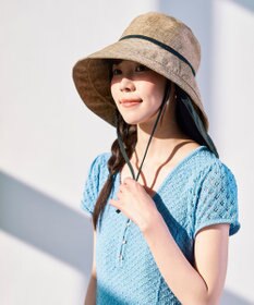 MOONBAT 【遮光100％/遮熱/UV/UPF50+/コンパクト】ネックガード付きハット 帽子 無地 サイズ調整可能 手洗い可能