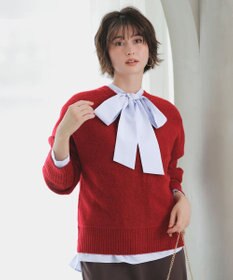 ANY SIS L 【前後着用可能】Airニット カーディガン