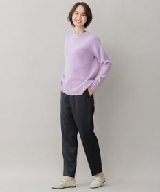 自由区 【洗える】ウールカシミヤブレンド オフネックプルオーバーニット