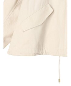 earth music&ecology パーカー付きミリタリーブルゾン