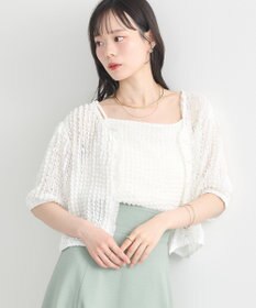 earth music&ecology ミニフリルカットレースアンサンブル