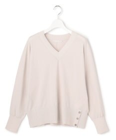 ICB クリアレーヨンストレッチ Vネックニット