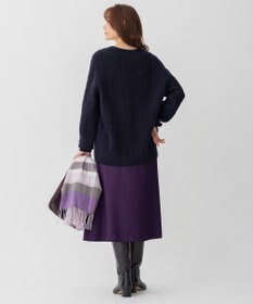 自由区 【洗える】ウォッシャブルハイカウントフラノ タックスカート