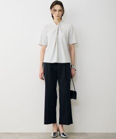 ICB L ストレッチジョーゼット ドレープデザインブラウス