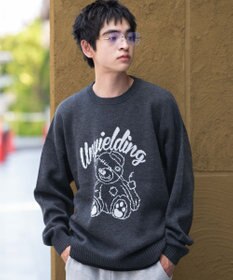 WEGO 【ユニセックス着用ITEM/SMLサイズ展開】ジャガードグラフィックプルオーバー