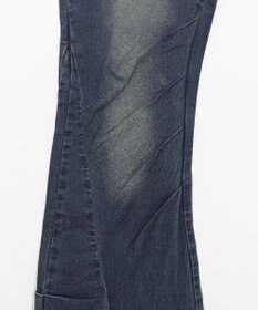 WEGO ギャザーデニムフレアパンツ