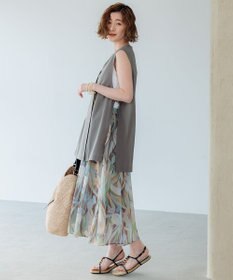 23区 L 【洗える】シアーマットクロス ジレ