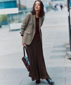 23区 S 【洗える】クラッシュ プリーツ ジョーゼット スカート