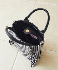 Maison de FLEUR 2Way千鳥柄フリルトートSバッグ