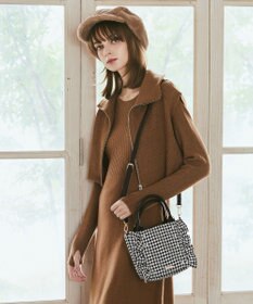 Maison de FLEUR 2Way千鳥柄フリルトートSバッグ