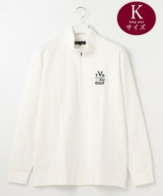 23区GOLF 【MEN/キングサイズ】【吸湿発熱】】クラブ柄 ハーフジップ