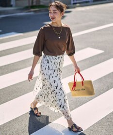 ANY アートドットプリントスカート