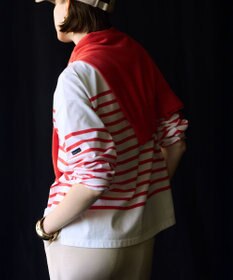 23区 L 【洗える】Armor-lux パネルボーダー 長袖Tシャツ