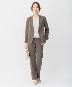 自由区 【洗える/ドット柄】ロイヤルシフォン プルオーバーカットソー