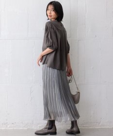 23区 S シャイニー プリーツスカート