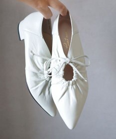 Pointer 日本製 本革ポインテッドトゥリボンパンプス