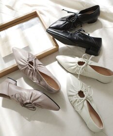 Pointer 日本製 本革ポインテッドトゥリボンパンプス