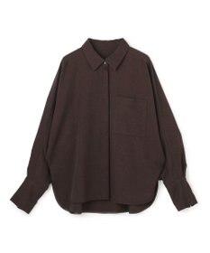 uncrave ウォッシャブルウールライクツイル ドルマンシャツ