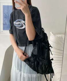 WEGO ドロストリボンギャザーナップサック