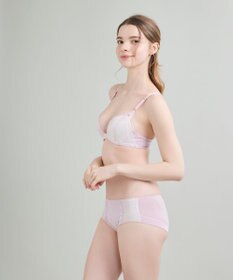 une nana cool リニューアル【綿混】ビタードットコットン 3/4カップブラ