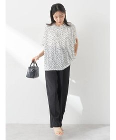 earth music&ecology マジョリカプリーツ半袖ブラウス