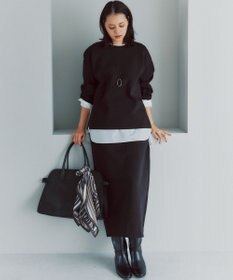 23区 S 【洗える】コットンエアーダンボール Iライン スカート