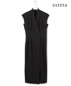 23区 【エステータ】マットクレープジョーゼット ワンピース