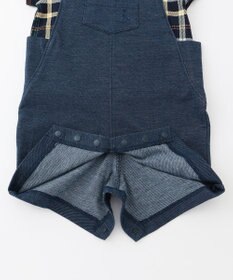 組曲 KIDS 【80-90cm】Check 半袖オーバーオール