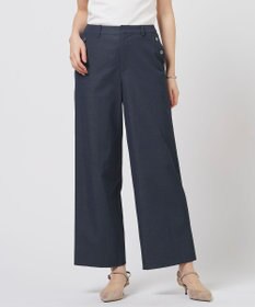 J.PRESS LADIES L 麻シェルドライ ワイド ストレート パンツ