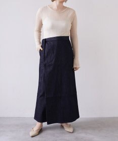 woadblue サイズ追加 ＜坪田あさみさんコラボ＞デニムラップスカート