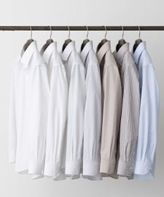 GOTAIRIKU 【形態安定】PREMIUMPLEATS_スモールワイドカラー 通年ドレスシャツ_チェック(25年春夏モデル)