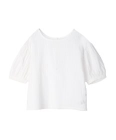 earth music&ecology 刺繍パフスリーブブラウス