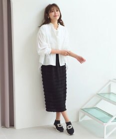 Feroux 【洗える】カットフリルＩラインスカート